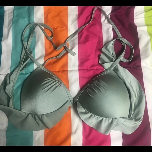 Green Push-Up Bikini Top - Picture 2 of 4